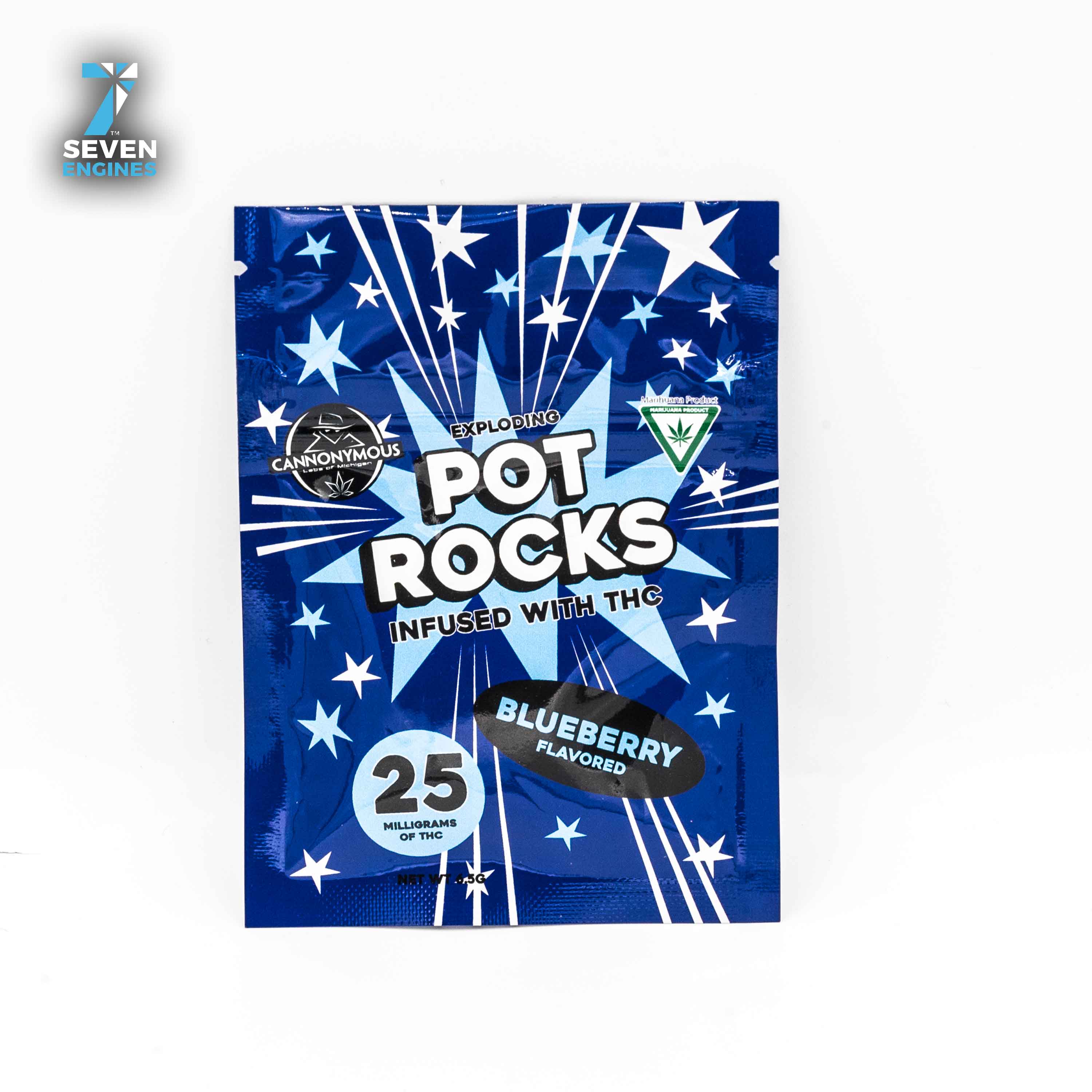 REC | CANNONYMOUS | BLUEBERRY THC POT ROCKS | 25MG
